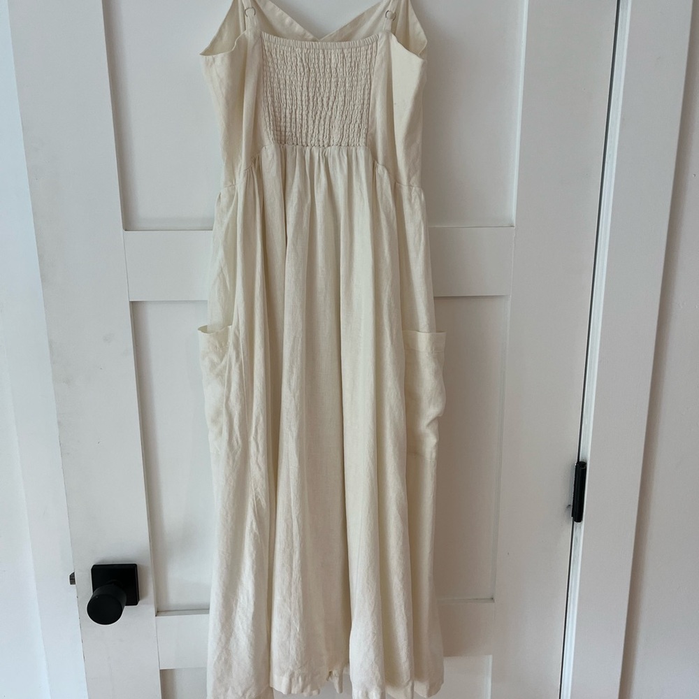 Cooperative Ivory Button-Front Spaghetti Strap Midi Dress - Picture 7 of 9
